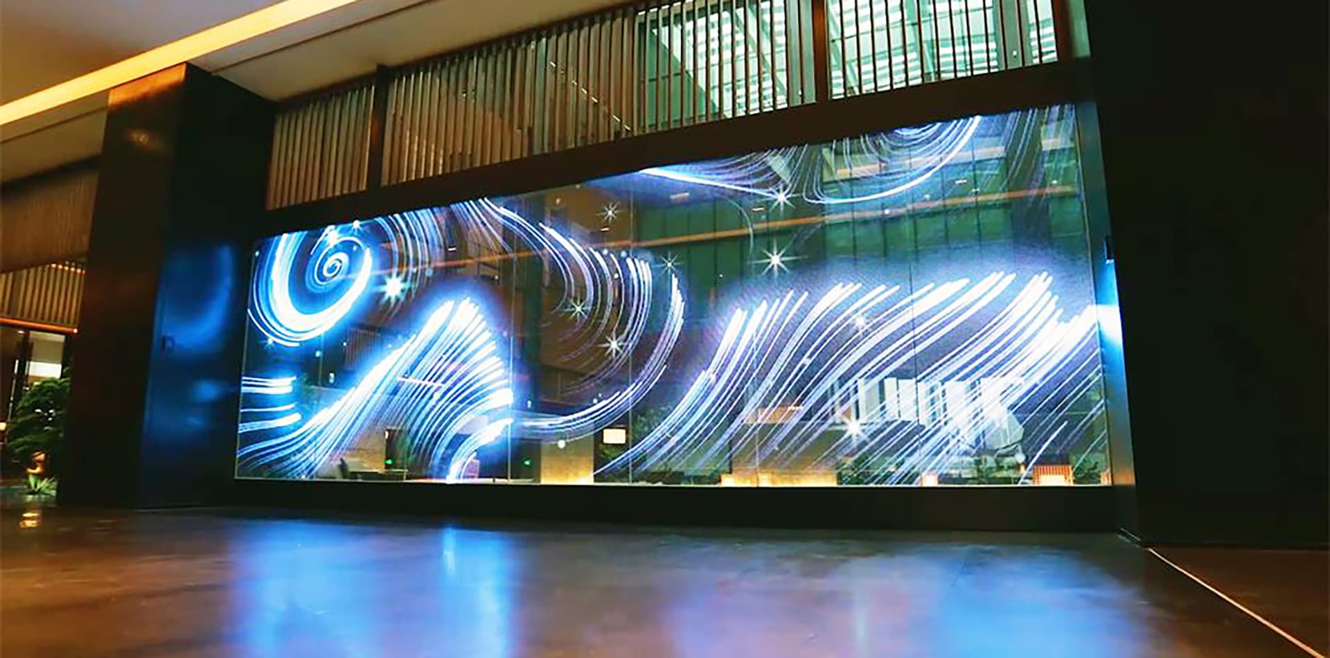 五星临朐华建大酒店LED玻璃屏