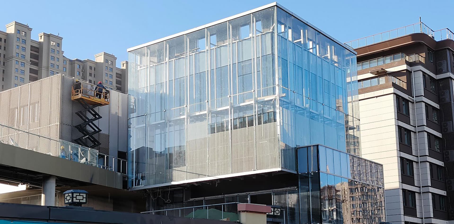 济南侧发光P3.91LED透明屏项目